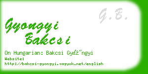 gyongyi bakcsi business card